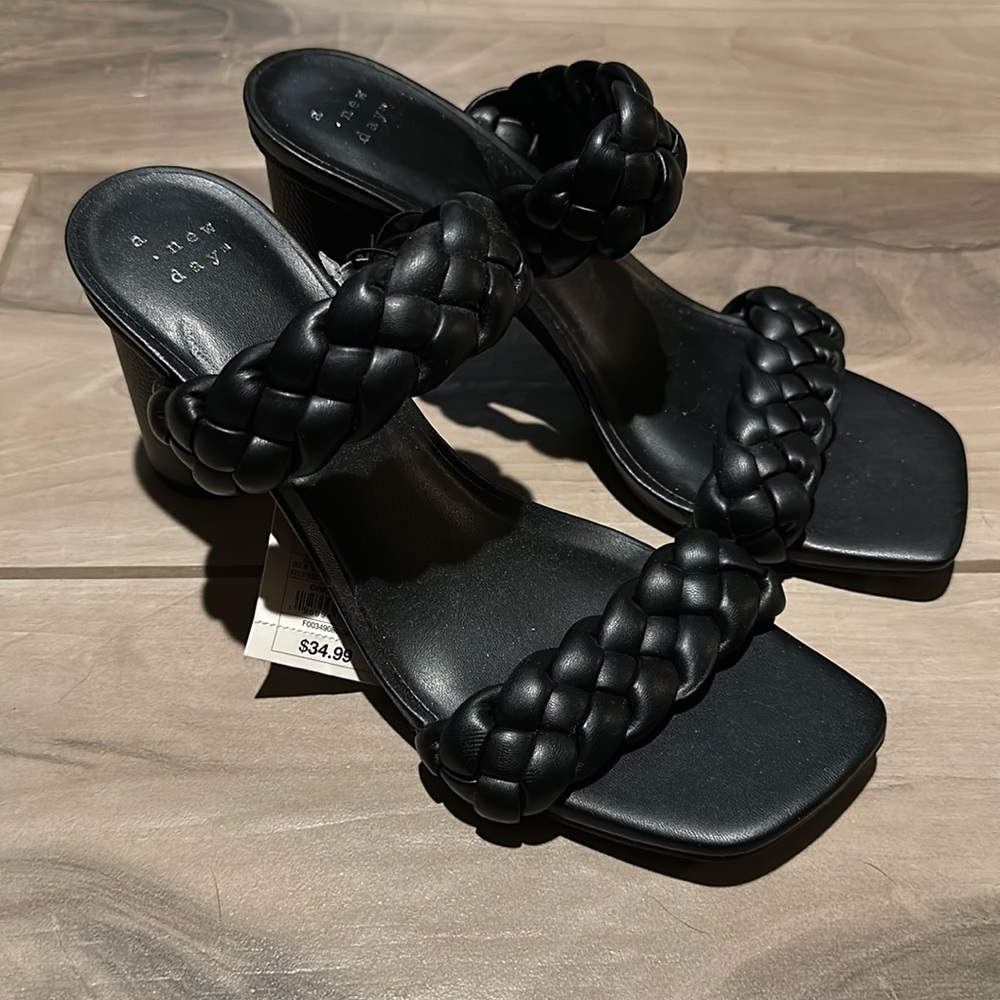 A New Day braided heels NWT 8.5